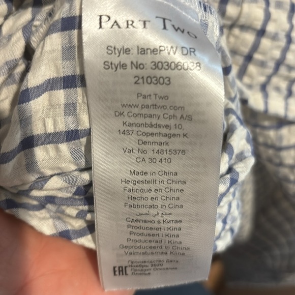 Part Two Copenhagen Lane Windowpane Check Dress - Picture 9 of 10